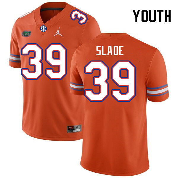 Youth #39 Brayden Slade Florida Gators College Football Jerseys Stitched Sale-Orange - Click Image to Close